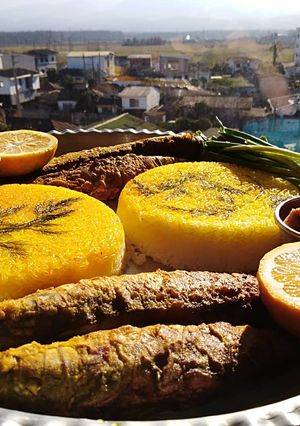 عکسی از دستور ماهی کفال شکم پر