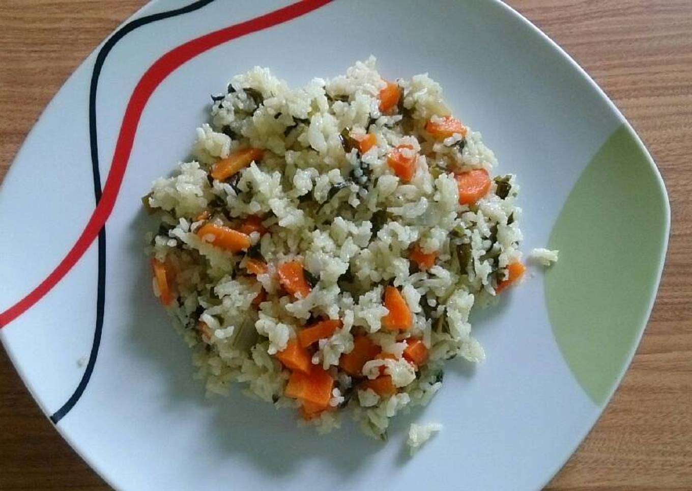 Arroz con chaya y verduras (Arrocera eléctrica)