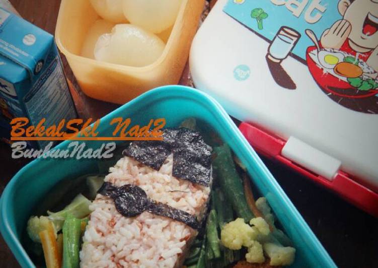 Chicken Katsu &NasiMerah_Bekal Sekolah