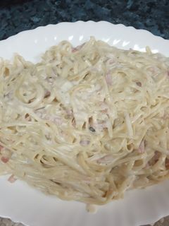 Una foto de Pasta carbonara
