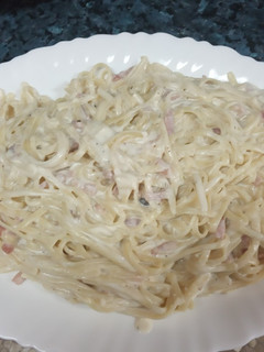 Una foto de Pasta carbonara