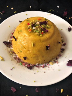 A picture of Roasted Moong Dal Halwa.
