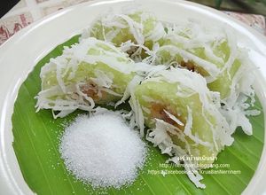 รูปของ ข้าวต้มจิ้ม (ข้าวต้มหัวหงอก)