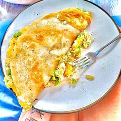 A picture of My best-ever Tortilla omelet.
