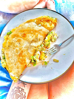 A picture of My best-ever Tortilla omelet.