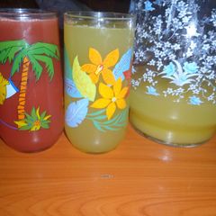 A picture of Pineapple and Watermelon Fruit juice.