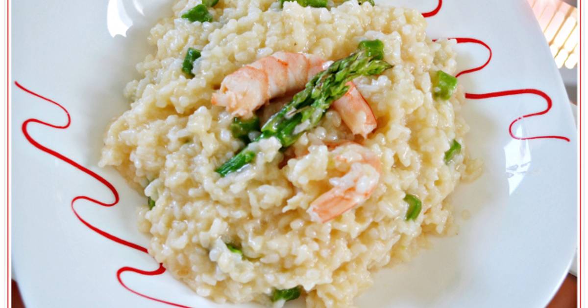 Risotto de espárragos y gambas Receta de PILAR Cookpad