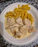 Solomillo de Pavo con patatas fritas