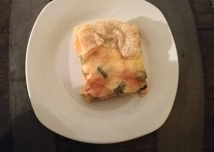 Torta salata verdure e provolone