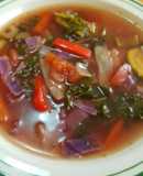 Sopa de verduras multicolor
