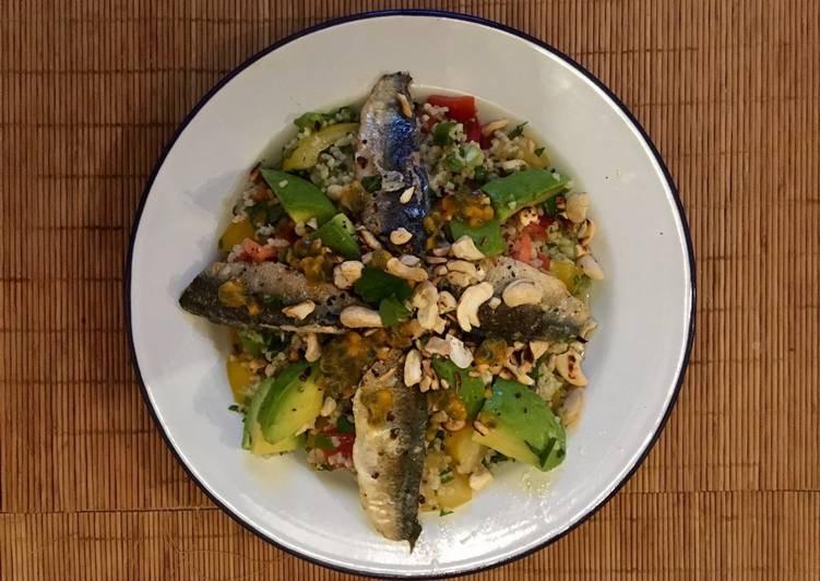 Easiest Way to Prepare Speedy Fresh sardines with Tabbouleh Salad