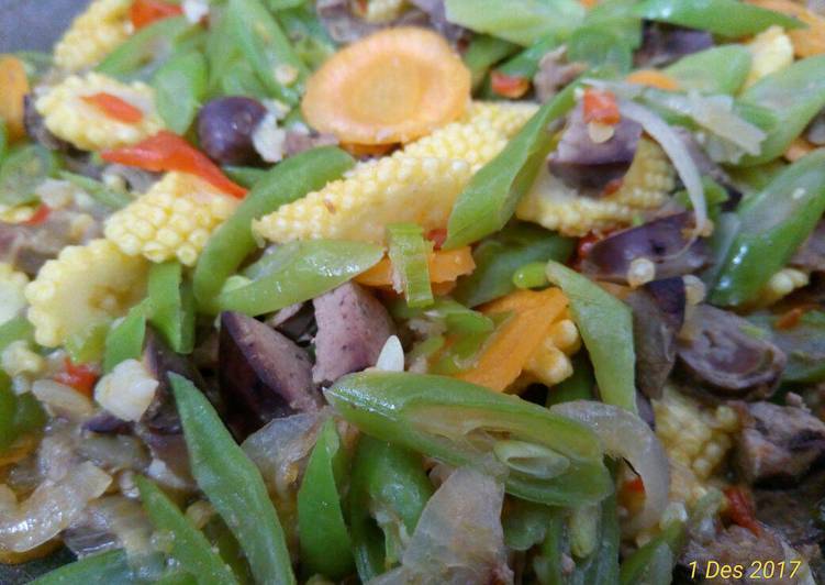 Resep Tumis baby corn+buncis yang simpel
