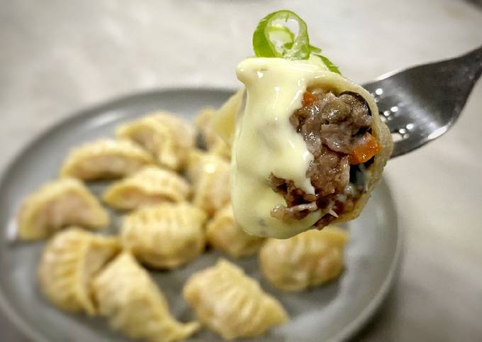 Resep Beef Gyoza cheese sauce yang Bisa Manjain Lidah