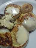 Aros de cebolla🧅rellenos de tortilla y queso