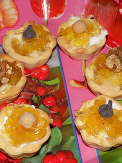 Una foto de Tarteletas dulces de queso crema y mermelada