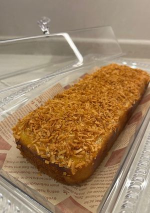 صورة لوصفة كيكة جوز الهند المحموس 🥥