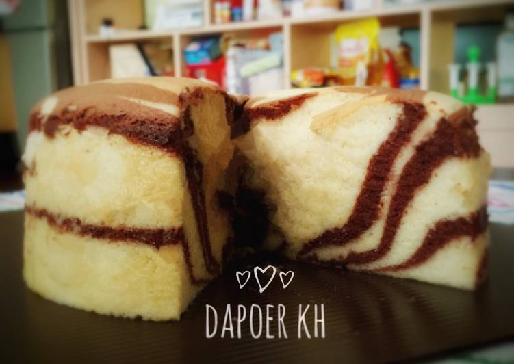 Ogura Cake Zebra with Coconut Milk 👌