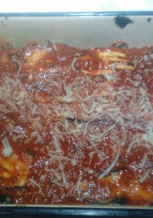 Una foto de Lasagna de berenjenas y acelga