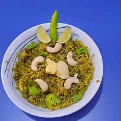 A picture of ગ્રીન પુલાવ(green pulav recipe in Gujarati).