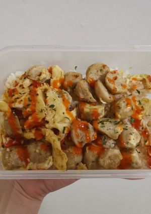 รูปของ ข้าวไข่ผัดลูกชิ้นอกไก่