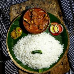 A picture of Zero water added mutton curry.
