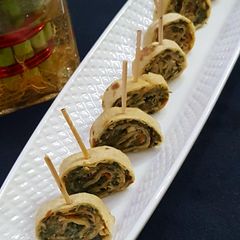 A picture of Spinach Cheesy Pinwheels.