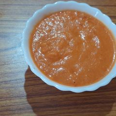 A picture of Pasta and pizza sauce.