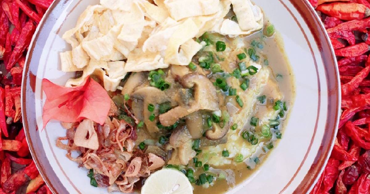 27 resep  bubur  ayam jamur enak dan sederhana ala rumahan  