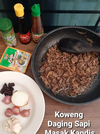 Langkah Gampang Membikin Resep Koweng Daging Sapi Masak Kandis (Khas Paser Kaltim) yang Uenak Anti Ribet, Menggugah Selera