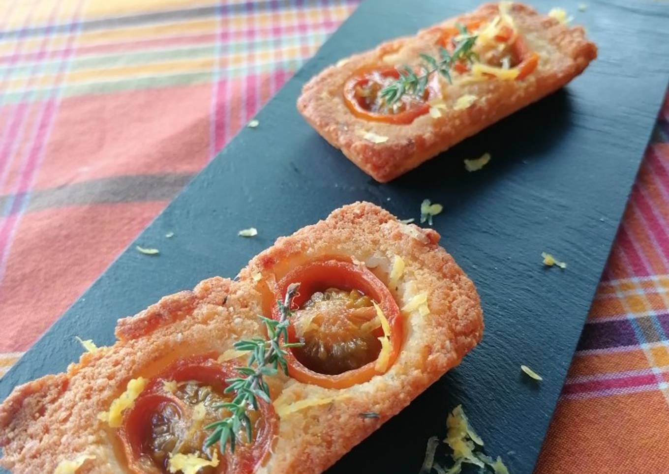 Financier tomate thym citron