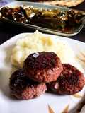 Filetes rusos con puré cremoso de patatas y trufa y guarnición de pimientos verdes asados 🫑🫑🫑