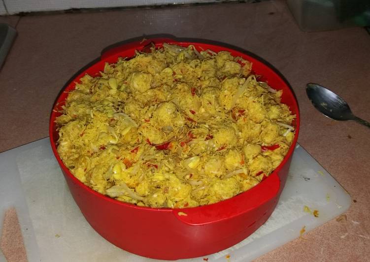 Pelas kelapa teri + tempe Pelas kelapa teri + tempe