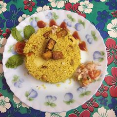 Veg and paneer rice A picture of Veg and paneer rice.