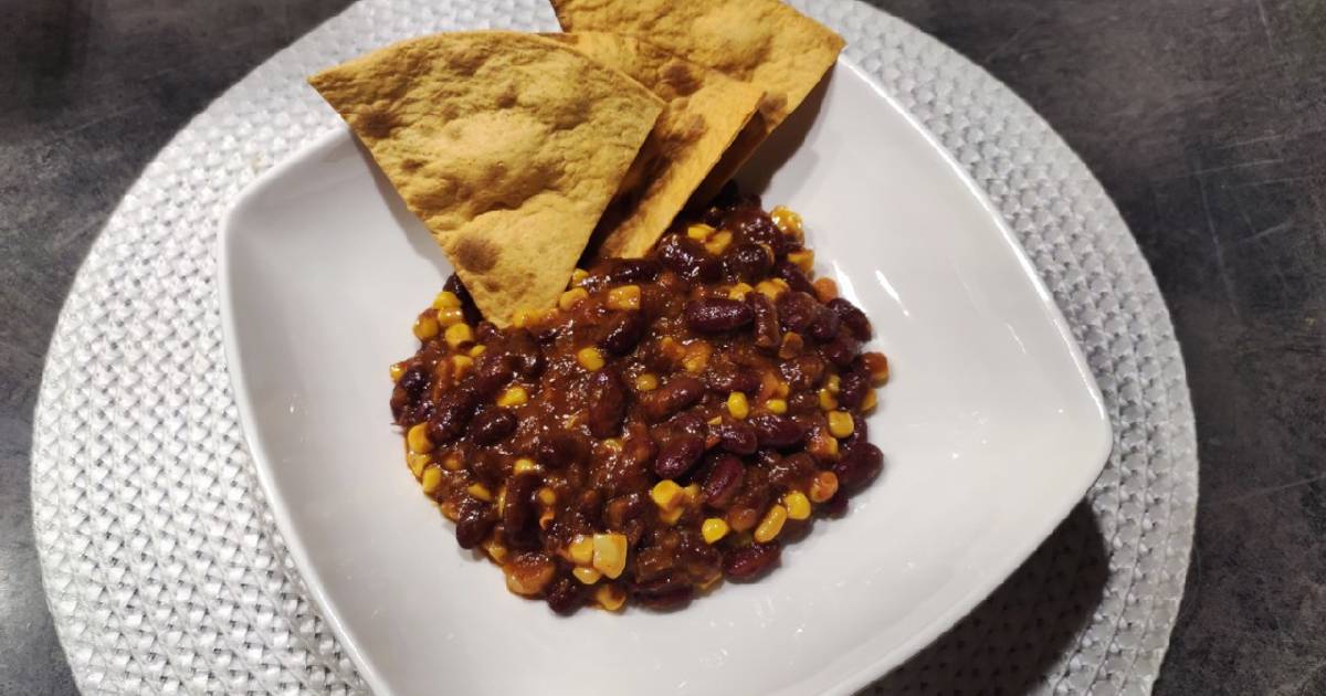 Húsmentes chili con carne paprikás tortillával Juhász Tímea receptje