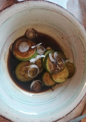 Una foto de Calabacitas con salsa de soya