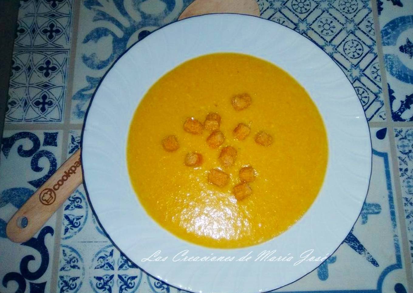 Crema de calabaza con pollo, en la monsieur cuisine