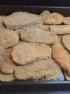 Una foto de Milanesas de berenjenas al horno