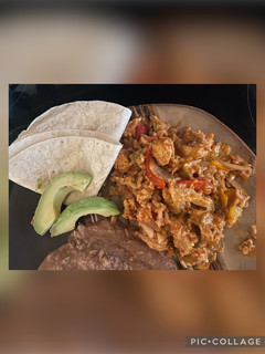 A picture of One Pan Spicy Chicken, Veggie and Rice Bake.