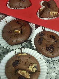 Una foto de Magdalenas de chocolate y miel bajas en colesterol
