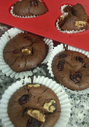 Una foto de Magdalenas de chocolate y miel bajas en colesterol