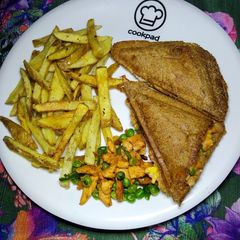 Tandoori chicken cheesy Sandwich A picture of Tandoori chicken cheesy Sandwich.