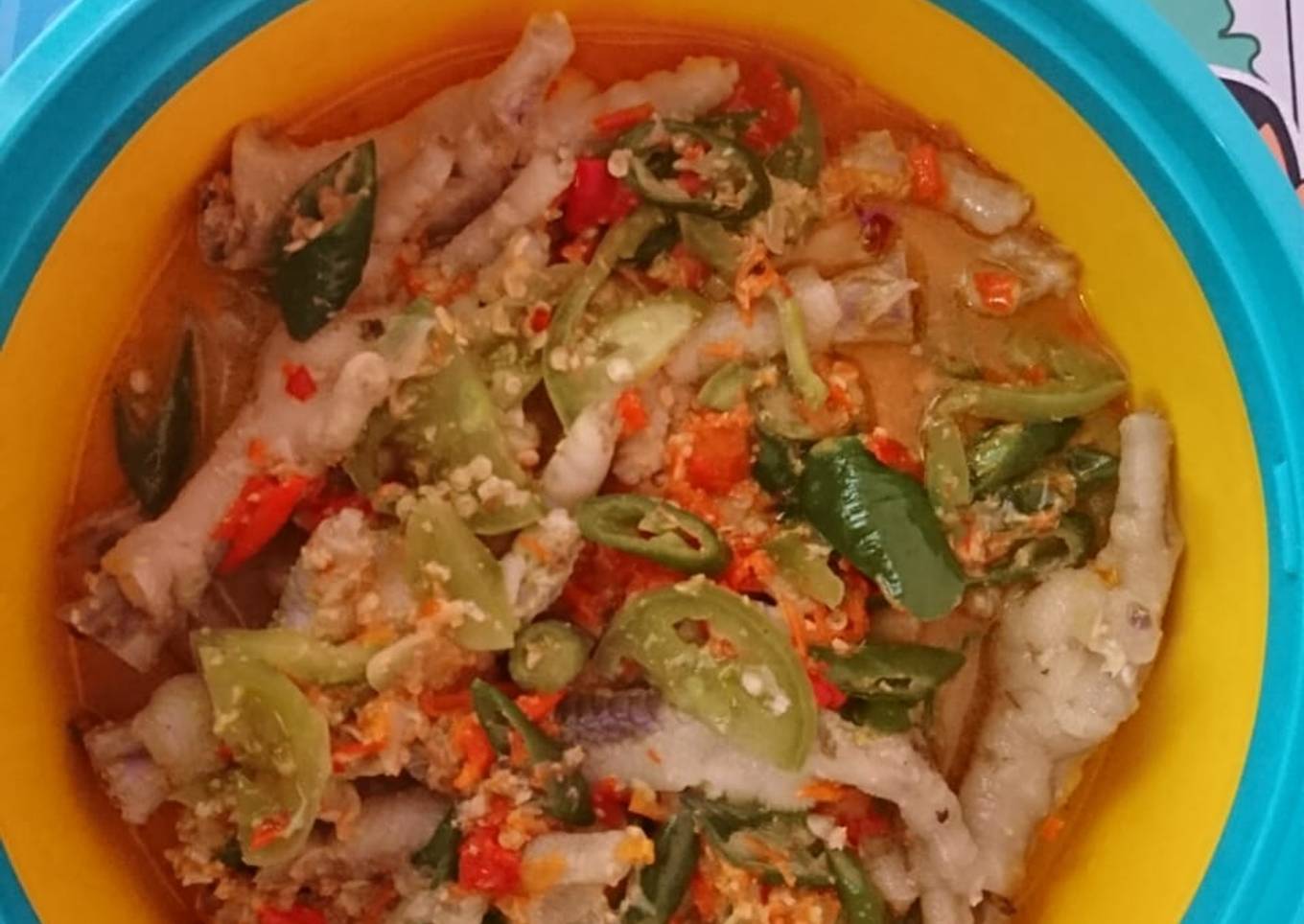 Ceker kuah pedas