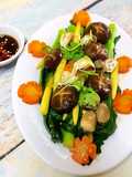 Stir-Fried Chinese Broccoli with Mushrooms (Vegetarian)