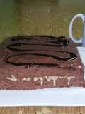 Queque de Chocolate en el Microondas Relleno y Cubierto