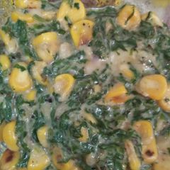 A picture of Spinach cheese corn.