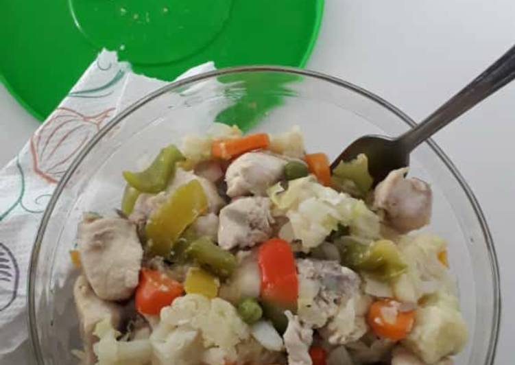 Recipe of Speedy Cauliflower,cabbage and chicken breast