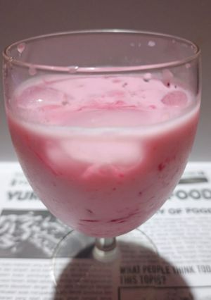 Foto resep Es lumut strawberry