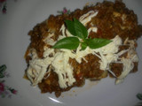 Canelones rellenos de carne de ternera