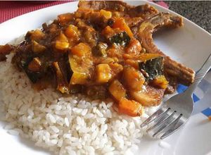Una foto de Arroz con coco
