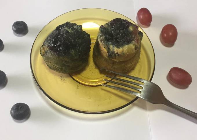 Blueberry grape mug muffins